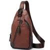 Heren PU-leer Hoge kwaliteit Reizen Cross Body Messenger Schouder Fahion Casual Sling Pack Borst Bag238c