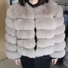 Naturlig Real Fur Coat Women Winter 50cm Natural Fur Vest Jacket Fashion Outwear Real Vest Coat