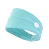 Sport Headband med knapp Skydda örat från smärta Elastisk svettband Yoga Cykling Sport Sweatband Gym Andas hårband