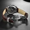 أزياء جديدة Pagani Leather Tourbillon Watch Luxury Brand Men Automatic Men Watch Men Mechanical Steel Watches Relogio Masculino