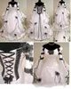 Vintage uma linha princesa vestidos de casamento gótico laço vestidos nupciais mangas compridas fadas boho vestido de noiva barato vestido de novia