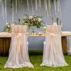 Bruiloft stoel Cover Romantic Bridal Party Banket Stoel Back Sashes