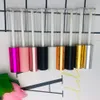 10 ml tomt glans läpprör med bruss makeup verktyg läppstift balsam påfyllbar flaska diy lipgloss rör läppolja trollstav