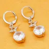 Fashion earrings feminine temperament simple and elegant square zircon earrings student crystal earrings hypoallergenic