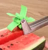 Windmill Watermelon Cuting stal nierdzewna nóż nożem szczypce narzędzia owoce warzywne narzędzia arbuza slicer gadżetów gadżety7828490