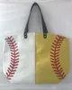 Handtaschen Canvas-Tasche Baseball Sporttaschen Rucksack Lässige Softball-Tasche Fußball Fußball Basketball Baumwoll-Canvas-Einkaufstasche