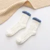 Coral fluwelen dikke handdoek sokken dame winter warm pluizig volwassen snoep kleur vloer slaap fuzzy sokken meisjes kousen 2 stks / paar CCA11917 60 pairs
