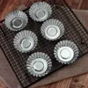 Ei Tart Mold NonStick Ripple Aluminium Legering Bloemvorm Herbruikbare Cupcake en Muffin Mold Bakken Cup Tartlets Pannen