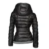 2019 Winterlagen vrouwen parkas katoen warme dikke korte jas jas met riem slanke casual rits gotische zwarte bovenkleding overjassen