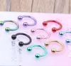 Colorful Steel Horseshoe Nose Septum Rings Ear Rings Body Piercing Nariz Jewelry Piercng GD141