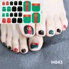 2019 22TIPS Korea Toe Nail Sticker Wraps Adhesive Decals Toenail Polish Strips Diy Pedicure Foot Decals Manicure Women4478308