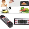 Termometro digitale per la cottura degli alimenti Sonda Carne Funzione per uso domestico Cucina Indicatore LCD Penna Griglia per barbecue Caramelle Bistecca Latte Acqua 4 pulsanti