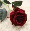 Konstgjord blomma Rose Silk Blommor Marrig Dekorativ Blomma Silke Rose Bröllopsdekorationer Julinredning 13 färger HR021