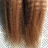 Tape in Menselijk Hair Extensions Italiaans / Grof Yaki 40 stks Kinky Straight Skin Inslag Menselijk Haar