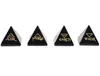 Naturalna czakra czarna obsydian rzeźbiona kryształowa leczenie piramida grawerowana Reiki 4 Elemental Ziemi Wody Air Fire z torebką2796640