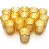 Candle Holders For Glass Cup Mosaic Candlestick Plated With Speckled Gold Finish Perfect Unique Every Home And Wedding Decor XD20507