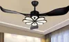 LED moderne plafonnier ventilateur noir ventilateurs de plafond avec lumières maison décorative chambre ventilateur lampe Dc ventilateur de plafond télécommande MYY2761