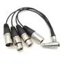 Freeshipping 10 Pin Armbow Male Plug to 4 XLR Breakout Audio Input Output Cable för Shogun Monitor Recorder