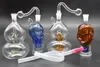 Wholesale cheap thick 10mm female skull gourd Recycler Bubbler Oil Rigs Water Pipes Smoking water Bongs with 10mm glass oil burner bowl