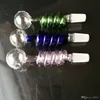 neuer farbiger spiralförmiger gerader Topf, neue einzigartige Glasbongs, Glaspfeifen, Wasserpfeifen, Shisha-Ölplattformen, die mit Tropfen rauchen