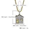 Hip Hop Iced Out CZ The Bando Trap House Necklaces Pendants For Men Street Rapper Jewelry Bijoux244Z