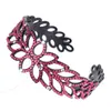 Moda Kobiety Opaski Hairband Opaski Kryształowe Rhinestone Hollow Plastic Akcesoria AU98