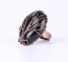 Antique Rings for Women Vintage Finger Jewelry Egg Shape Natural Stone Bead Wrapped Tree of Life Adjustable Ring6211972