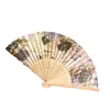 Ventilatore di fiori tenuto in mano pieghevole in bambù Ventilatore di nozze personalizzato Ventaglio tascabile per feste da ballo cinesi d'epoca Ventaglio di nozze
