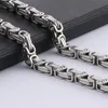 Fashion Mens Halsbandskedjor Byzantinsklåda Länk Stainless Steel Chain Halsband för män 4mm / 6mm / 8mm