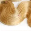 Betyg 9A färg 613 Blek blond brasiliansk Virgin Mänsklig Hårväv Buntar Brazillian Body Wave Hair Extensions 3/4 st kan färgas väl