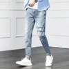 Nouveaux hommes Jeans déchiré mode mâle détruit été mince lâche coréen trou Denim neuf pantalons