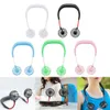 Portable USB Rechargeable Neckband Lazy Neck Hanging Dual Cooling Mini Fan sport 360 degree rotating fan for Home Office