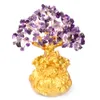 Decorative Objects & Figurines Bring Birthday Shui Money Gift Mini Bonsai Luck Tree Style Feng Home Crystal Wealth227q