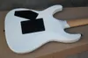 Guitarra elétrica branca com deusa da lua Padrão Floyd Rose Star Bingboard Bingboard Black Hardware Precision Production High Q2402677