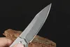 JA13 Coltello chiudibile Flipper con cuscinetti a sfera D2 Stone Wash Lama Grigio TC4 Manico in lega di titanio Coltelli tascabili EDC