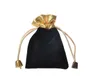 7 9cm Velvet Beaded Drawstring Pouches 100pcs lot 4Colors Jewelry Packaging Christmas Wedding Gift Bags Black Red321p