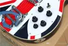 Modèle de drapeau 24 frettes guitare électrique avec bouclier blanc touche en acajou système vibrato service personnalisé 6151172