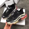 2019 Moda de Paris calçados casuais 17FW Triple-S pai por Homens Mulheres bege Ceahp Sports Designer Triple S Shoes Tamanho 36-45 com caixa