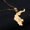 Collana con ciondolo mappa Grecia colore oro Mappa di Atene Mappa del paese Simbolo ateniese Catena di moda patriottica Gioielli286f