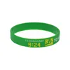 100PCS Jesus Silicone Rubber Bracelet Debossed Filled in Color One Corinthians 9 24 run to win the prize