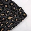 Örme Cap Kadınlar Pom Ears yazdır Leopard Kış Şapka Beanie Çift Katmanlı Yün Topu Caps 4 Styles çevirin Isınma