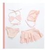 Sommar baby flickor badkläder mode skal strandkläder barn baddräkter baddräkter koreanska mode barn bikinis simning c5003