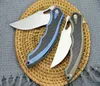 Flipper Folding Knife 100% Real M390 Satin Finish Blade Carbon Fiber + TC4 Titanium Alloy Handle Ball Bearing Knives