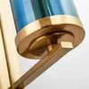 Creative Design Wall Sconce Lighting Blue Glass Lampshade Wall Lamp Gold Bronze LED Wall Light Fixture For Bedroom7277120