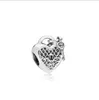 Serve para pulseiras Pandora 30 Pcs Crown Heart Family Tree Silver Charm Beads Para atacado Diy European Sterling Jewelry Marking Charm Women