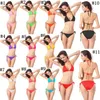 Stroje kąpielowe dla kobiet Swimsuit Seksowny Bikini Dla Kobiet Plażowa Odzież Solid String Bikini Dwa kawałek 11 kolorów Zza241