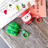 Cartoon Kerst Santa Hoofdtelefoon Case voor Apple Airpods 1 2 Siliconen Bescherming Oortelefoon Cover 50pcs / lot