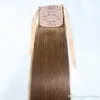 human hair ponytail 10a shedding free tangle free wrap around 1216inch 100g pcs brazilian ponytail hair extensions