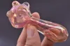 Smoking Newest bubbler Rainbow gold glass spoon pipes glass smoking phand pipe tobacco pipes Free Shipping