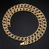 US7 Full Ice Out Halsband för män Micro Miami Kubansk Kedjan Choker Halsband Kubansk Länk Kedja Bundle Rapper Men Mode Smycken